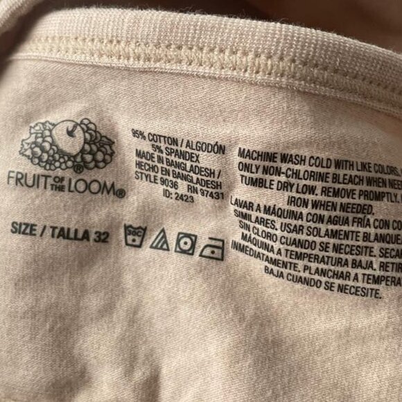 Beige Sports Bra - Fruit of the Loom - Picture 2 of 2